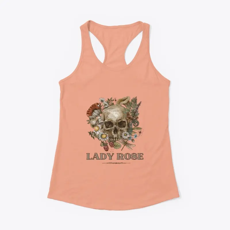 Lady Rose Skull and Flowers Tee